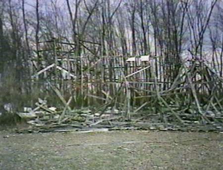 Hi-Way Drive-In Theatre - Original Screen Destroyed By Storm In April 1996